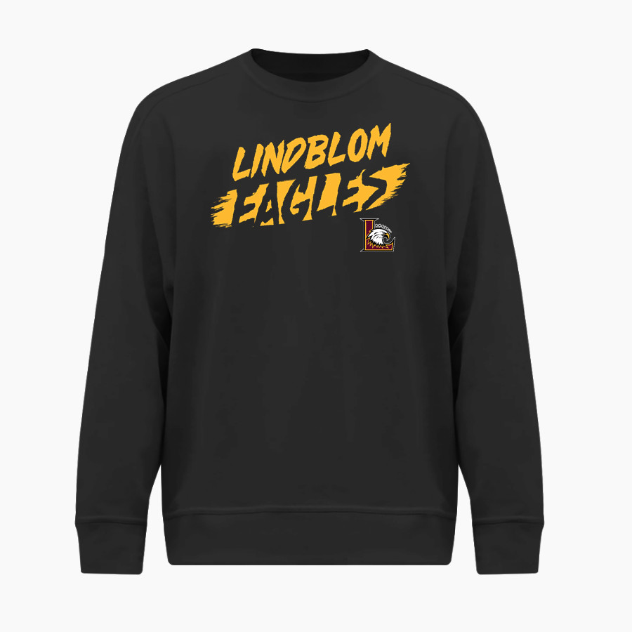 LINDBLOM MATH AND SCIENCE ACADEMY EAGLES BSN SPORTS Youth Cotton Rich Fleece Crew Neck