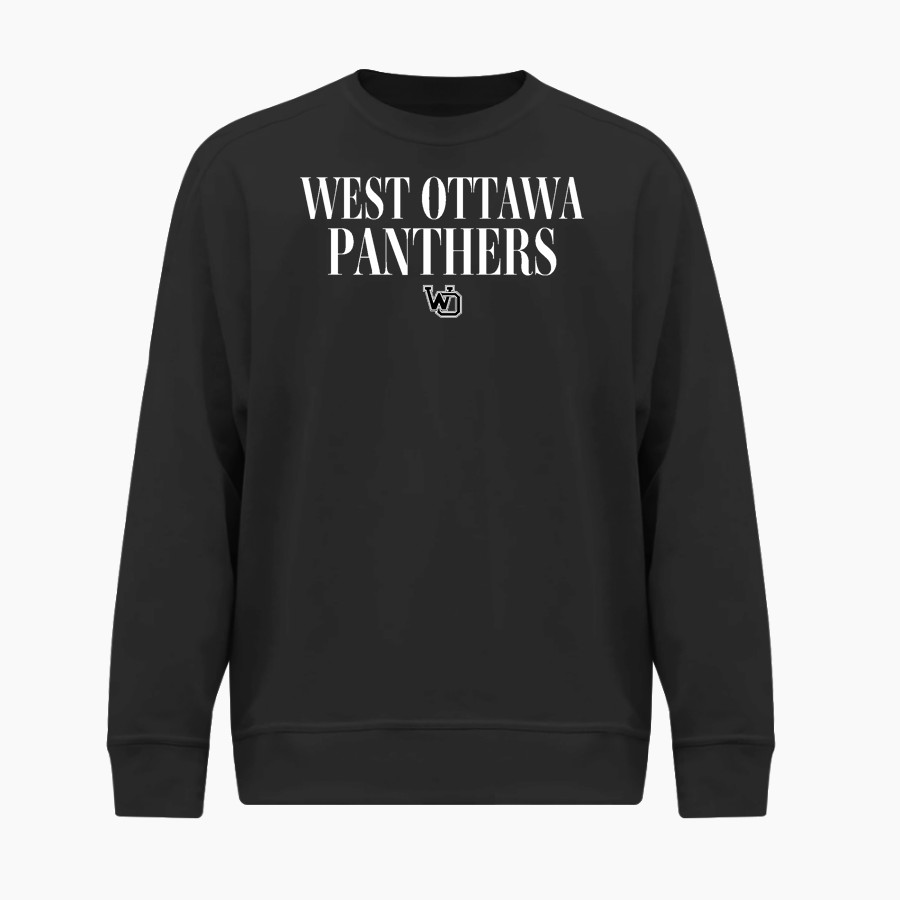 West Ottawa Panthers BSN SPORTS Youth Cotton Rich Fleece Crew Neck