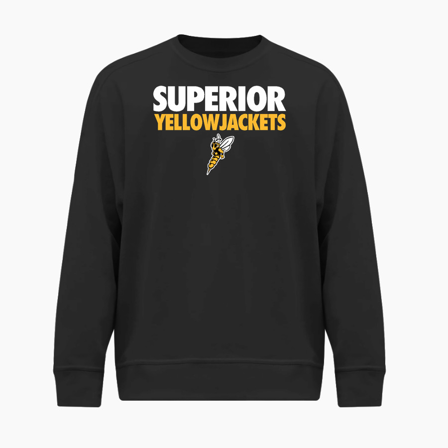Superior Yellowjackets <span class="pdp-name-mascot">UW Superior Yellowjackets</span> BSN SPORTS Youth Cotton Rich Fleece Crew Neck