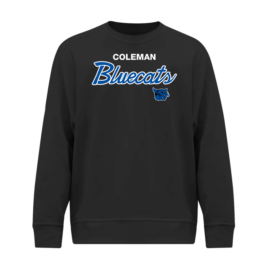COLEMAN HIGH SCHOOL BLUECATS <span class="pdp-name-mascot">COLEMAN BLUECATS</span> BSN SPORTS Youth Cotton Rich Fleece Crew Neck