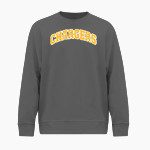 New Haven Chargers Sideline Store BSN SPORTS Youth Cotton Rich Fleece Crew Neck Front Thumbnail