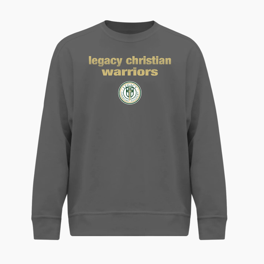 LEGACY CHRISTIAN WARRIORS BSN SPORTS Youth Cotton Rich Fleece Crew Neck