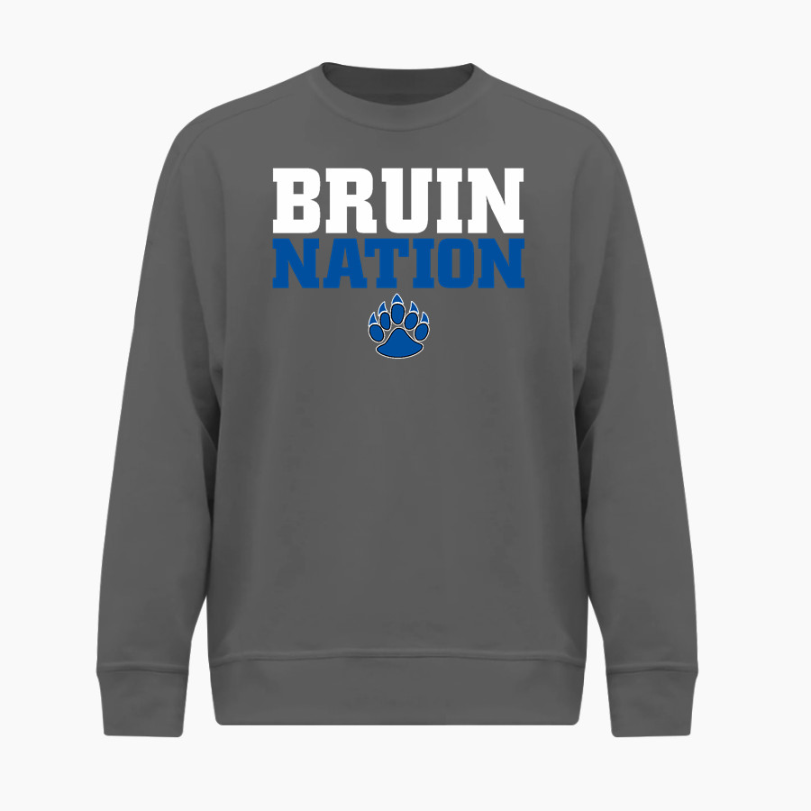 BETHANY CHRISTIAN HIGH SCHOOL BRUINS BSN SPORTS Youth Cotton Rich Fleece Crew Neck