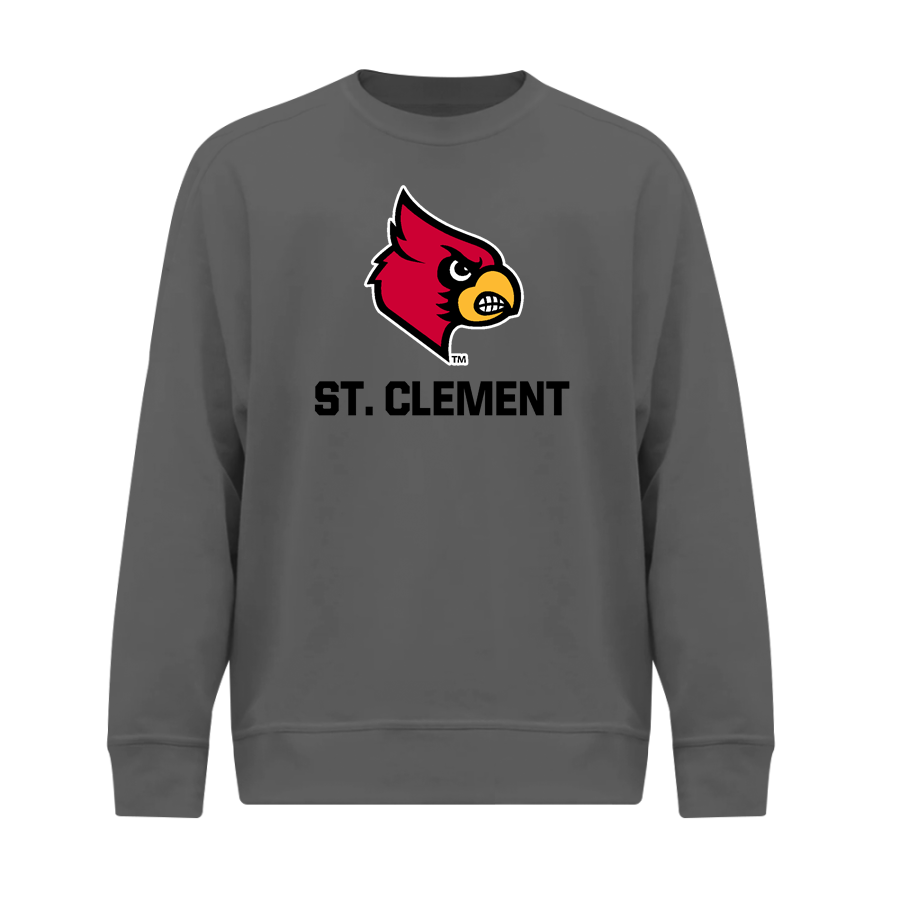 St. Clement Cardinals <span class="pdp-name-mascot">St. Clement School Cardinals</span> BSN SPORTS Youth Cotton Rich Fleece Crew Neck