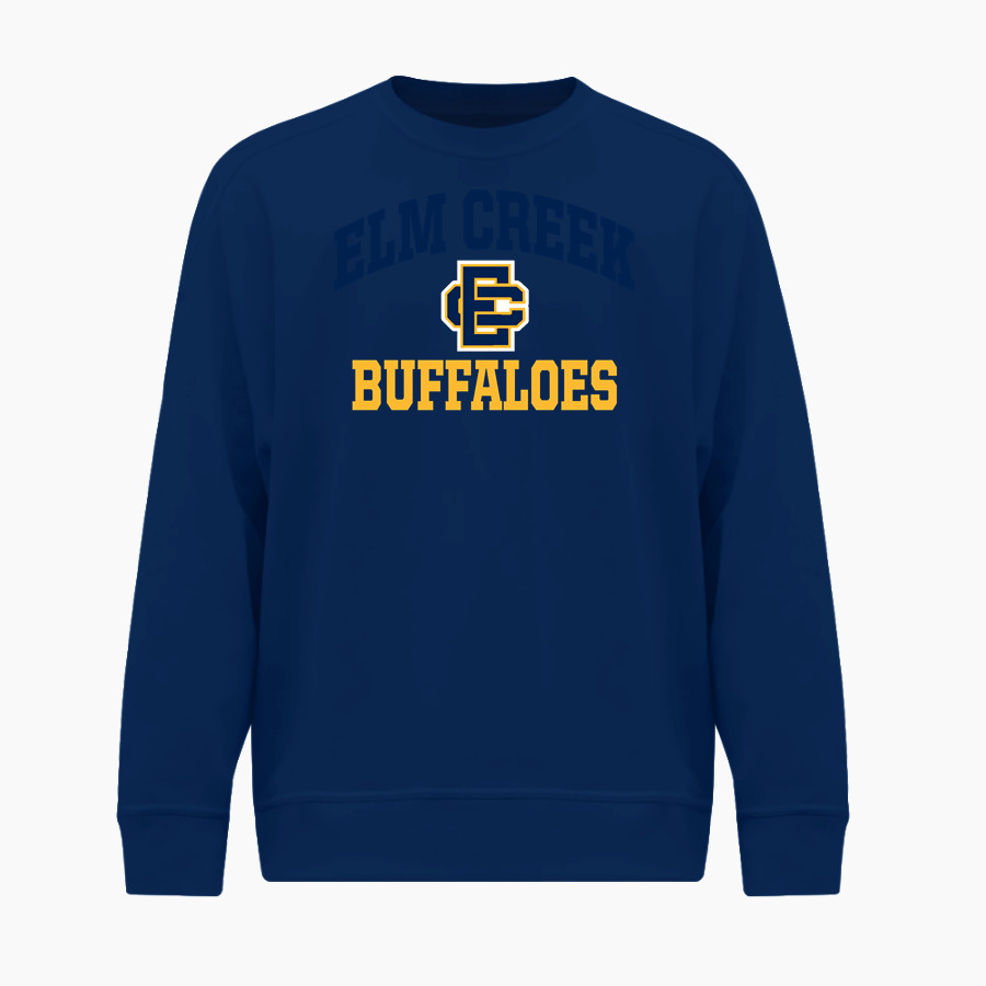 Elm Creek Buffaloes <span class="pdp-name-mascot">Elm Creek Buffaloes</span> BSN SPORTS Youth Cotton Rich Fleece Crew Neck