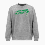 WEST MONONA HIGH SCHOOL SPARTANS BSN SPORTS Youth Cotton Rich Fleece Crew Neck Front Thumbnail