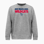 Christ Episcopal Wildcats BSN SPORTS Youth Cotton Rich Fleece Crew Neck Front Thumbnail