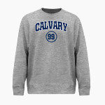 Calvary Lions BSN SPORTS Youth Cotton Rich Fleece Crew Neck Front Thumbnail