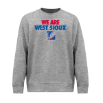 WEST SIOUX COMMUNITY HIGH SCHOOL FALCONS <span class="pdp-name-mascot">WEST SIOUX FALCONS</span> BSN SPORTS Youth Cotton Rich Fleece Crew Neck Front Thumbnail