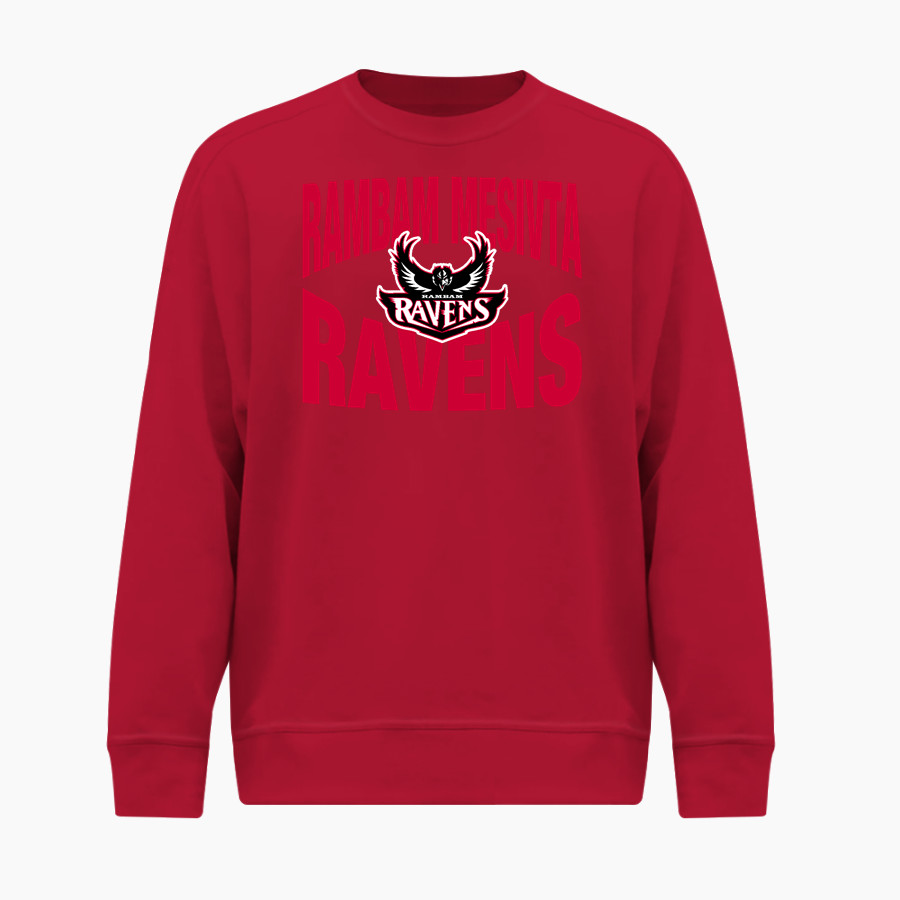 RAMBAM MESIVTA HIGH SCHOOL RAVENS <span class="pdp-name-mascot">RAMBAM MESIVTA RAVENS</span> BSN SPORTS Youth Cotton Rich Fleece Crew Neck