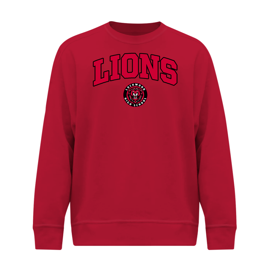 Lockwood Lions <span class="pdp-name-mascot">Lockwood Lions</span> BSN SPORTS Youth Cotton Rich Fleece Crew Neck