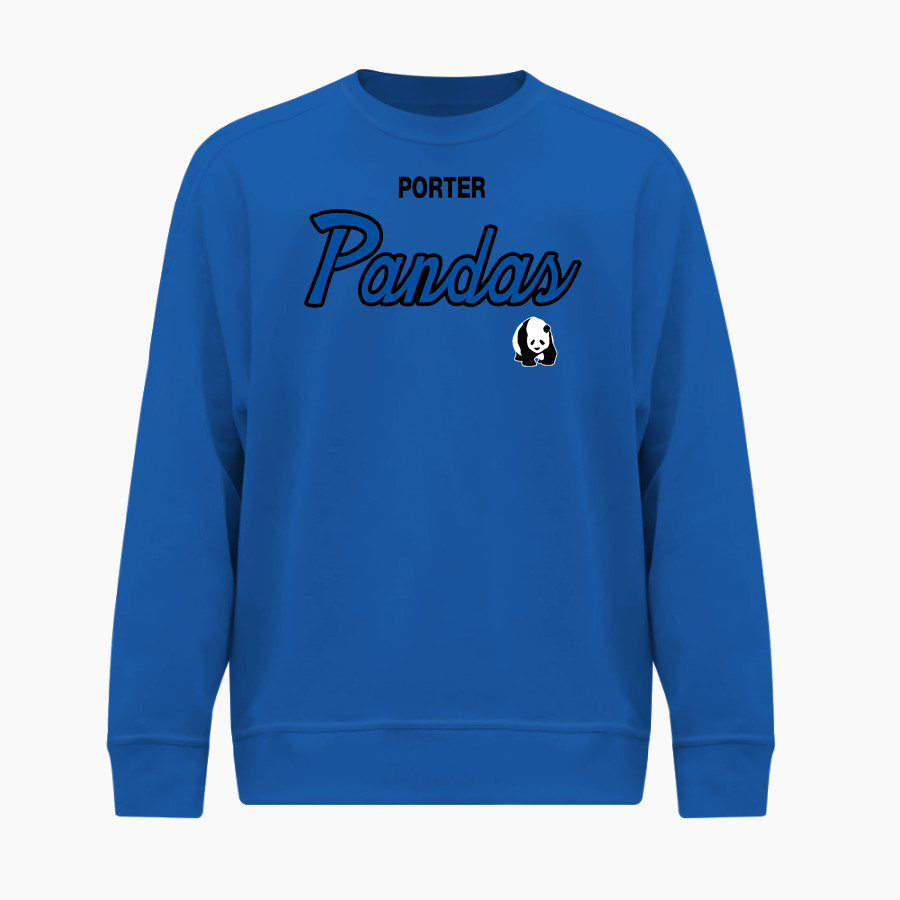Porter Pandas official sideline store <span class="pdp-name-mascot">Porter Elementary School Pandas</span> BSN SPORTS Youth Cotton Rich Fleece Crew Neck