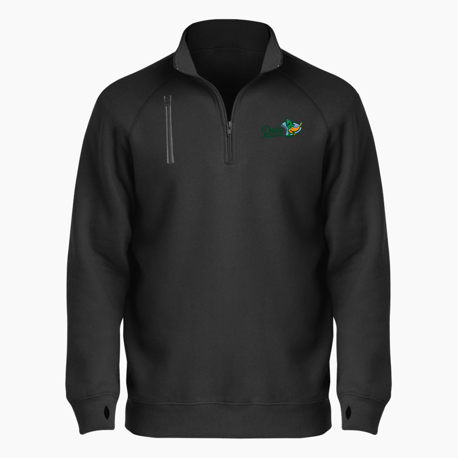 Delta College Pioneers BSN SPORTS Men's Cotton Rich Fleece 1/4 Zip