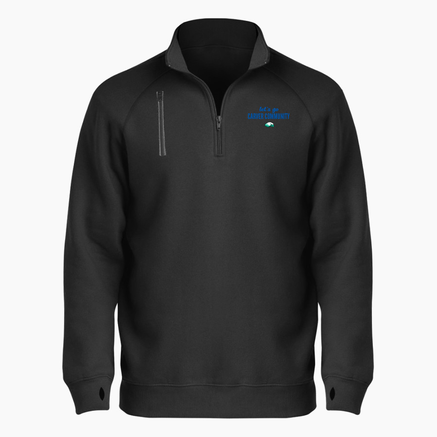 Carver Community Eagles <span class="pdp-name-mascot">Carver Community Eagles</span> BSN SPORTS Men's Cotton Rich Fleece 1/4 Zip