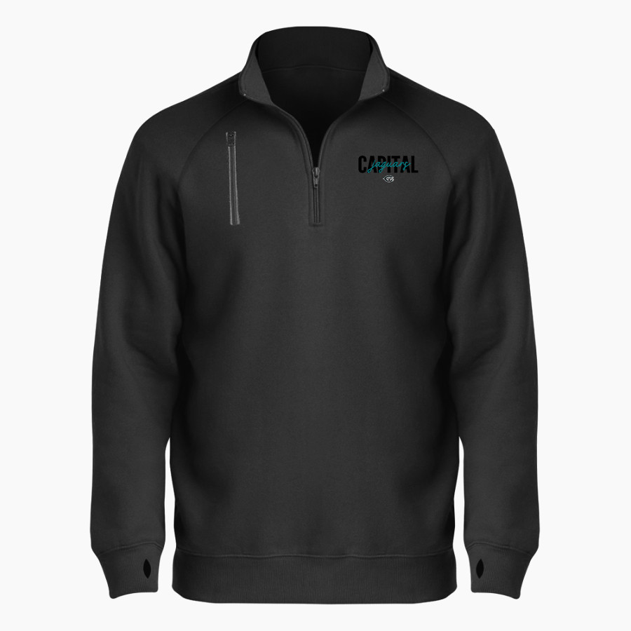 CAPITAL HIGH SCHOOL JAGUARS <span class="pdp-name-mascot">CAPITAL JAGUARS</span> BSN SPORTS Men's Cotton Rich Fleece 1/4 Zip
