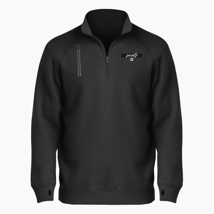 Saint Dominic Academy SAINTS <span class="pdp-name-mascot">SAINT DOMINIC SAINTS</span> BSN SPORTS Men's Cotton Rich Fleece 1/4 Zip