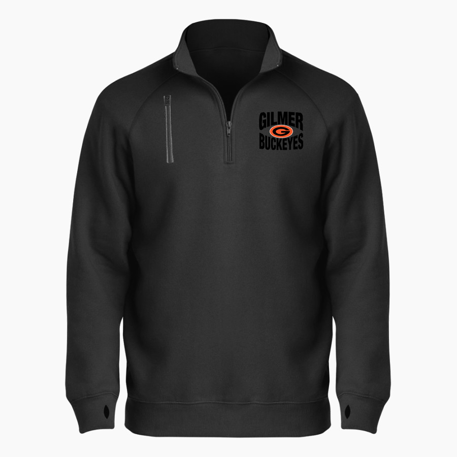 GILMER HIGH SCHOOL BUCKEYES <span class="pdp-name-mascot">GILMER BUCKEYES</span> BSN SPORTS Men's Cotton Rich Fleece 1/4 Zip