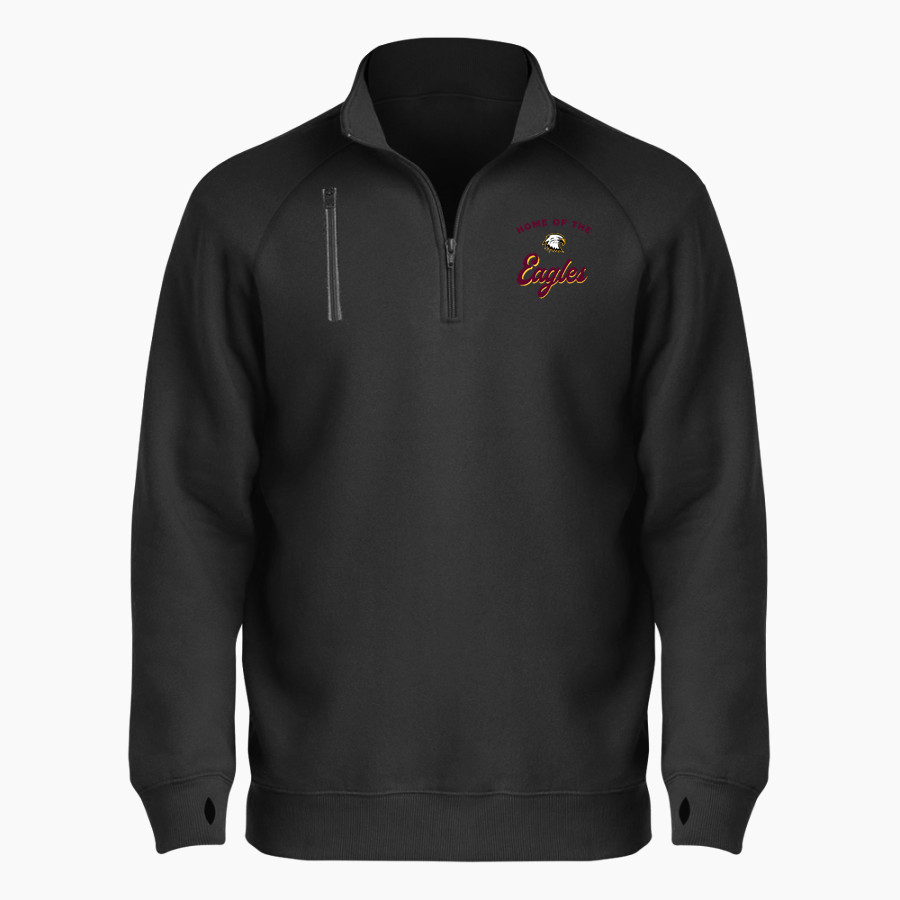LINDBLOM MATH AND SCIENCE ACADEMY EAGLES BSN SPORTS Men's Cotton Rich Fleece 1/4 Zip