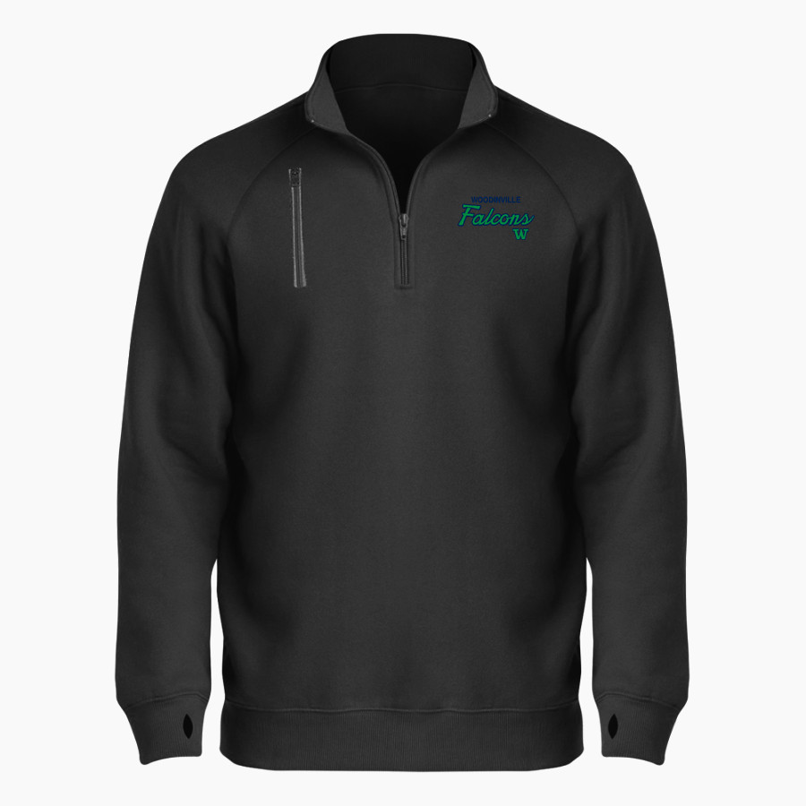 WOODINVILLE HIGH SCHOOL FALCONS BSN SPORTS Men's Cotton Rich Fleece 1/4 Zip