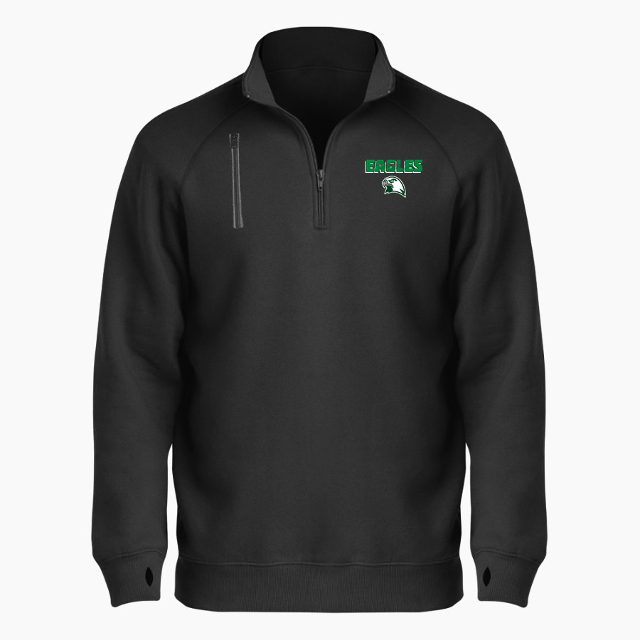 GREATER HOULTON CHRISTIAN ACADEMY <span class="pdp-name-mascot">GREATER HOULTON CHRISTIAN ACAD EAGLES</span> BSN SPORTS Men's Cotton Rich Fleece 1/4 Zip