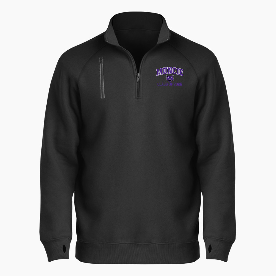 MUNCIE CENTRAL HIGH SCHOOL BEARCATS <span class="pdp-name-mascot">MUNCIE BEARCATS</span> BSN SPORTS Men's Cotton Rich Fleece 1/4 Zip