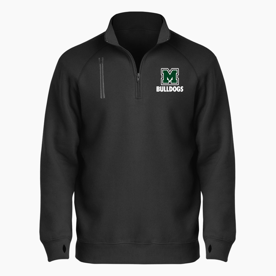 MELBOURNE HIGH SCHOOL BULLDOGS <span class="pdp-name-mascot">MELBOURNE BULLDOGS</span> BSN SPORTS Men's Cotton Rich Fleece 1/4 Zip
