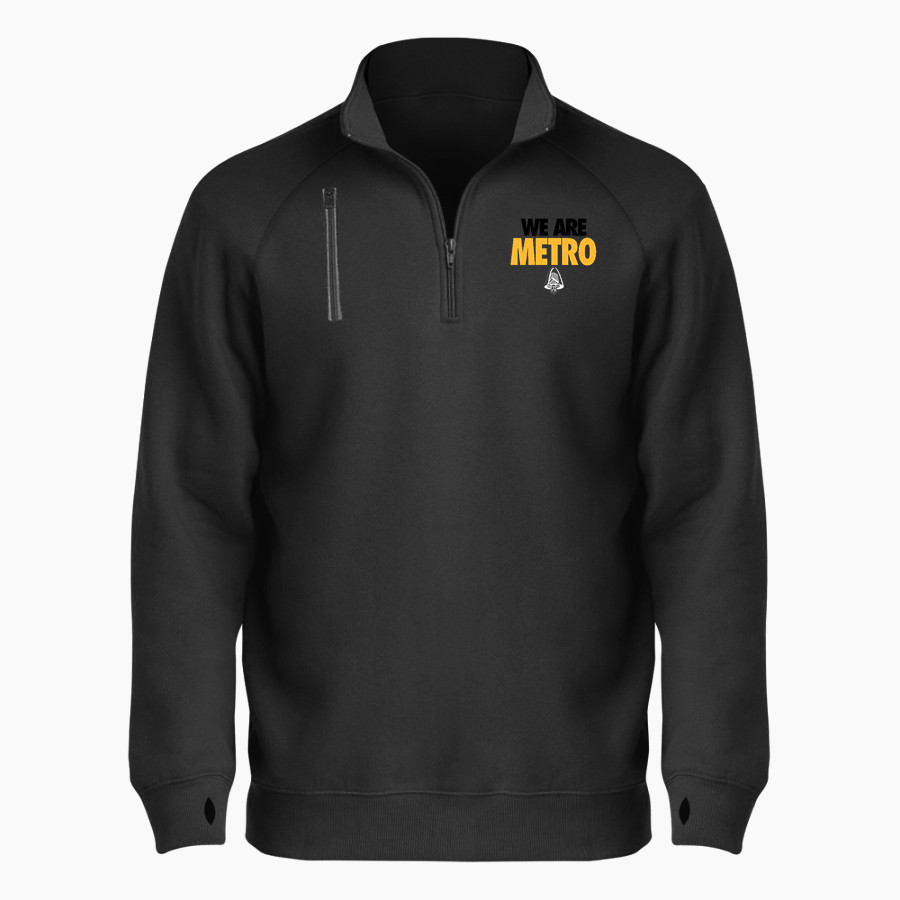 METRO ACADEMIC & CLASSICAL HIGH SCHOOL Online Store <span class="pdp-name-mascot">METRO ACADEMY & CLASSICAL METRO PANTHERS</span> BSN SPORTS Men's Cotton Rich Fleece 1/4 Zip
