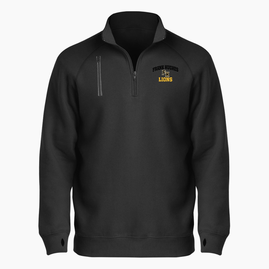 FRANK HUGHES HIGH SCHOOL LIONS <span class="pdp-name-mascot">FRANK HUGHES LIONS</span> BSN SPORTS Men's Cotton Rich Fleece 1/4 Zip