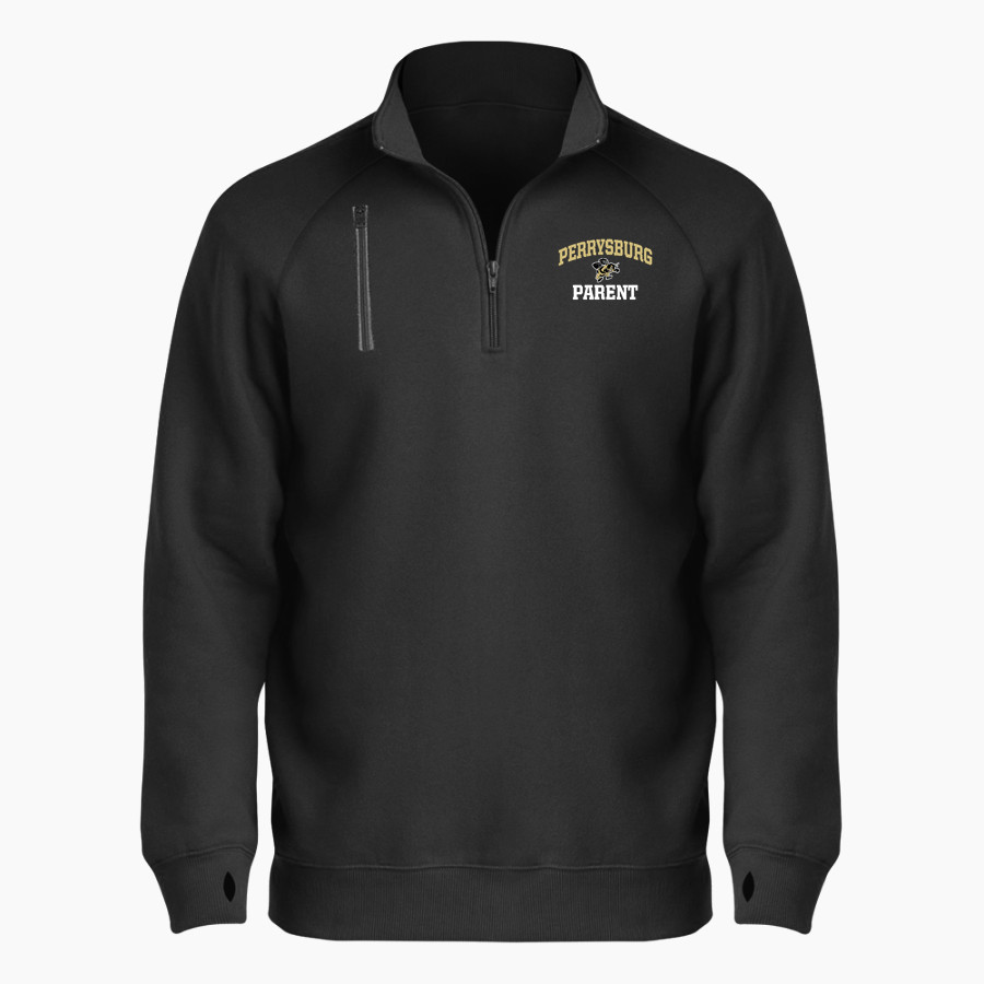PERRYSBURG HIGH SCHOOL YELLOW JACKETS <span class="pdp-name-mascot">PERRYSBURG YELLOW JACKETS</span> BSN SPORTS Men's Cotton Rich Fleece 1/4 Zip