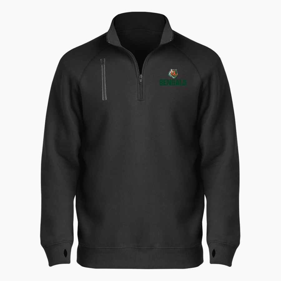 Plainfield East Bengals BSN SPORTS Men's Cotton Rich Fleece 1/4 Zip