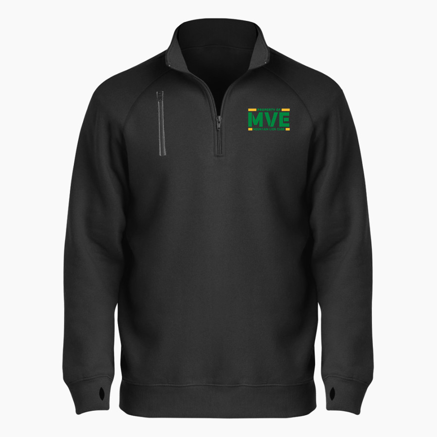 Methow Valley Elementary Mountain Lion Cubs <span class="pdp-name-mascot">Methow Valley Elementary School Mountain Lion Cubs</span> BSN SPORTS Men's Cotton Rich Fleece 1/4 Zip