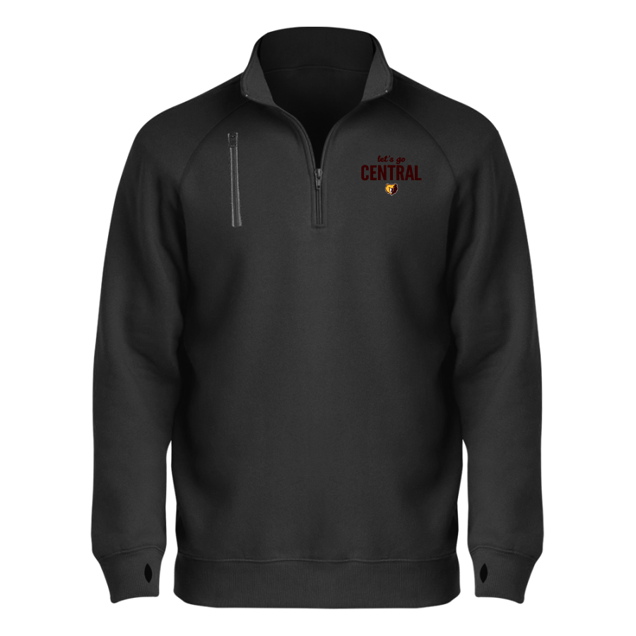 EVANSVILLE CENTRAL HIGH SCHOOL BEARS <span class="pdp-name-mascot">Central BEARS</span> BSN SPORTS Men's Cotton Rich Fleece 1/4 Zip