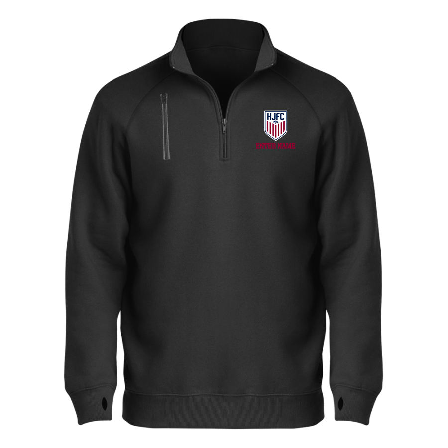 HARDIN-JEFFERSON HIGH SCHOOL HAWKS <span class="pdp-name-mascot">HARDIN - JEFFERSON HAWKS</span> BSN SPORTS Men's Cotton Rich Fleece 1/4 Zip