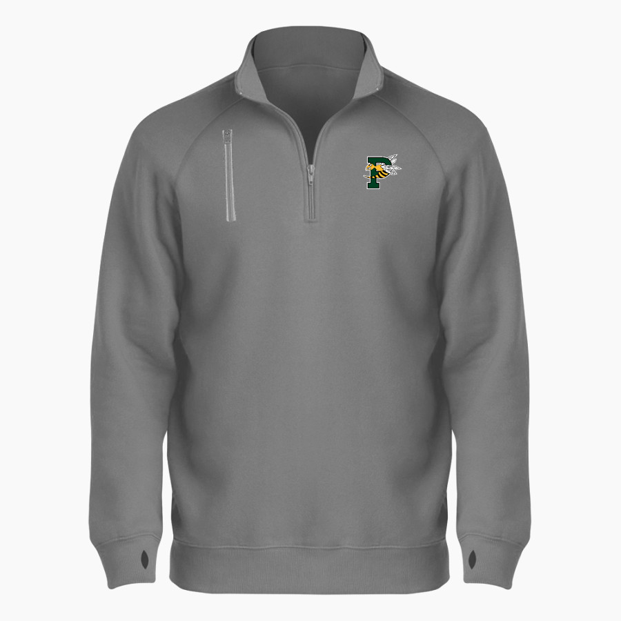 PREBLE HIGH SCHOOL HORNETS BSN SPORTS Men's Cotton Rich Fleece 1/4 Zip