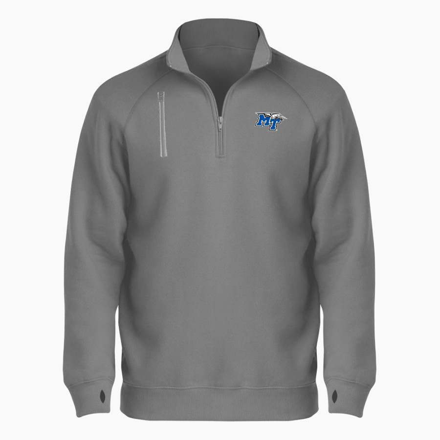 MTSU Blue Raiders <span class="pdp-name-mascot">MTSU Blue Raiders</span> BSN SPORTS Men's Cotton Rich Fleece 1/4 Zip