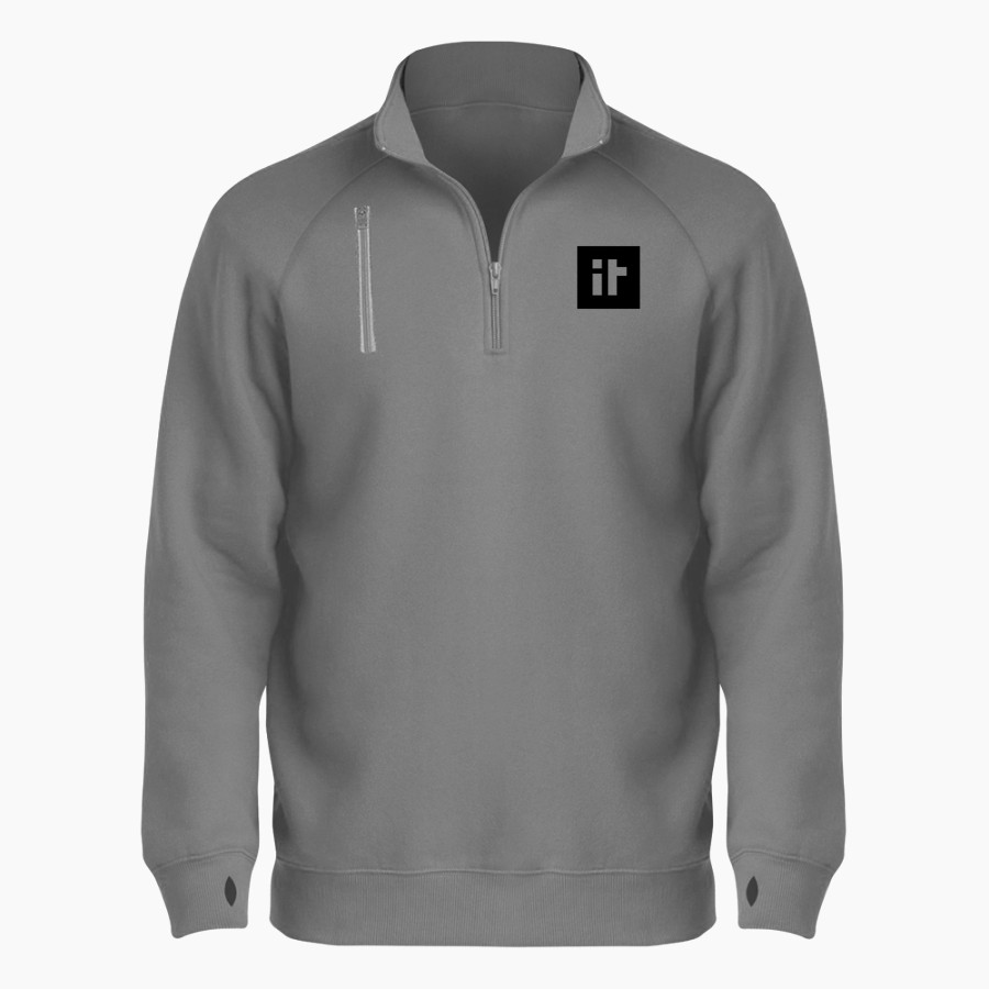 ITOWN Prep ITOWN <span class="pdp-name-mascot">ITOWN Prep</span> BSN SPORTS Men's Cotton Rich Fleece 1/4 Zip