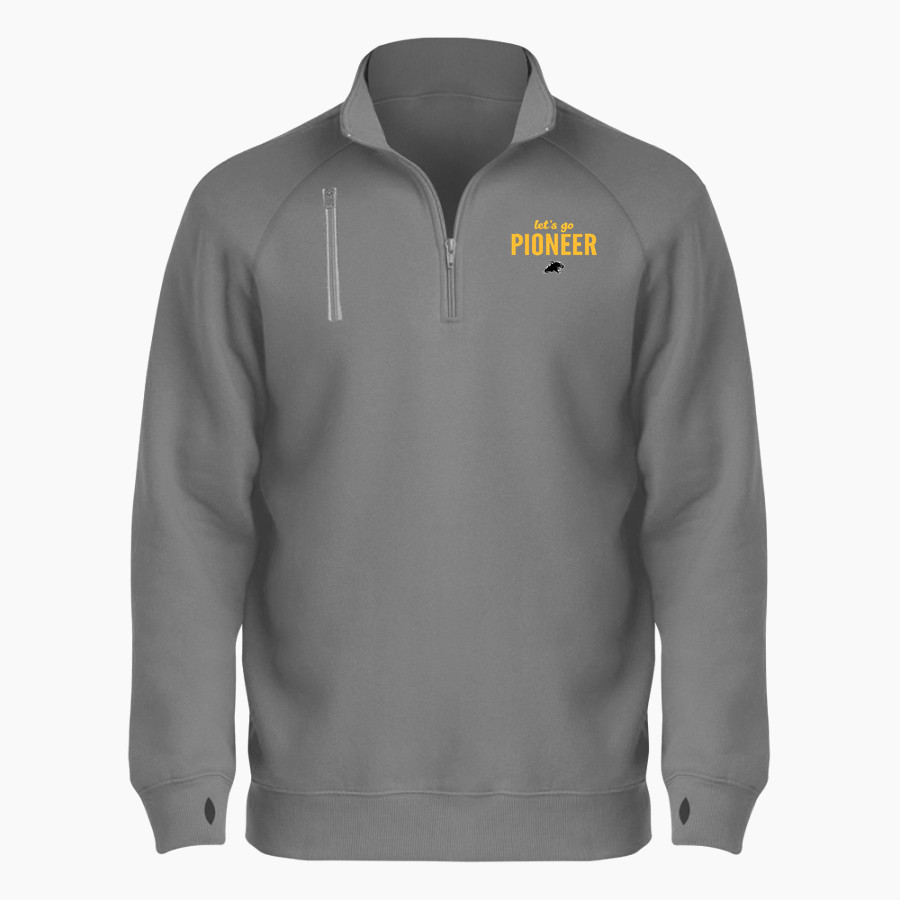 Pioneer Panthers <span class="pdp-name-mascot">Pioneer Panthers</span> BSN SPORTS Men's Cotton Rich Fleece 1/4 Zip