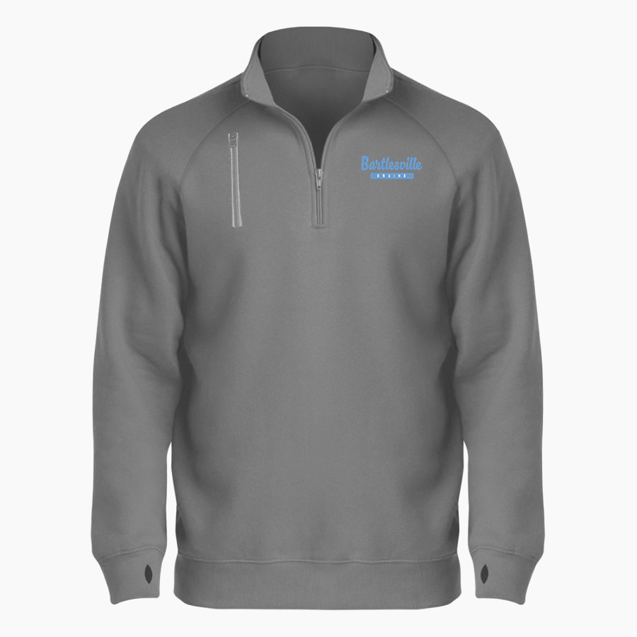 BARTLESVILLE HIGH SCHOOL BRUINS <span class="pdp-name-mascot">BARTLESVILLE BRUINS</span> BSN SPORTS Men's Cotton Rich Fleece 1/4 Zip