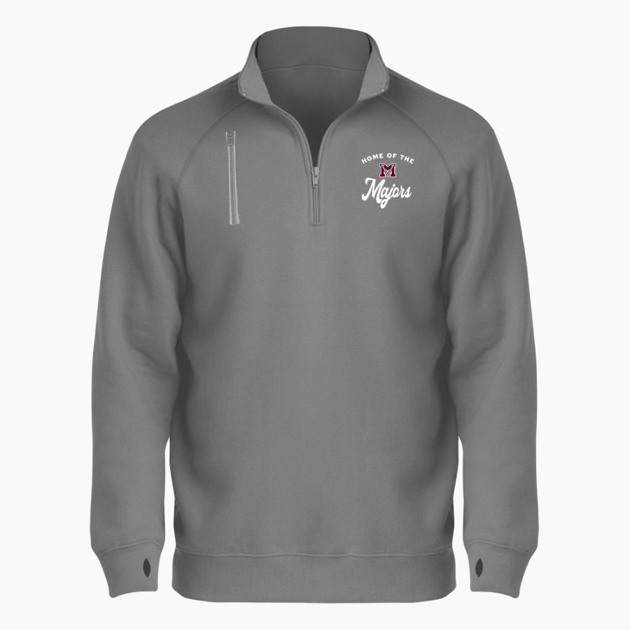 Mount Vernon Majors <span class="pdp-name-mascot">Mount Vernon Majors</span> BSN SPORTS Men's Cotton Rich Fleece 1/4 Zip