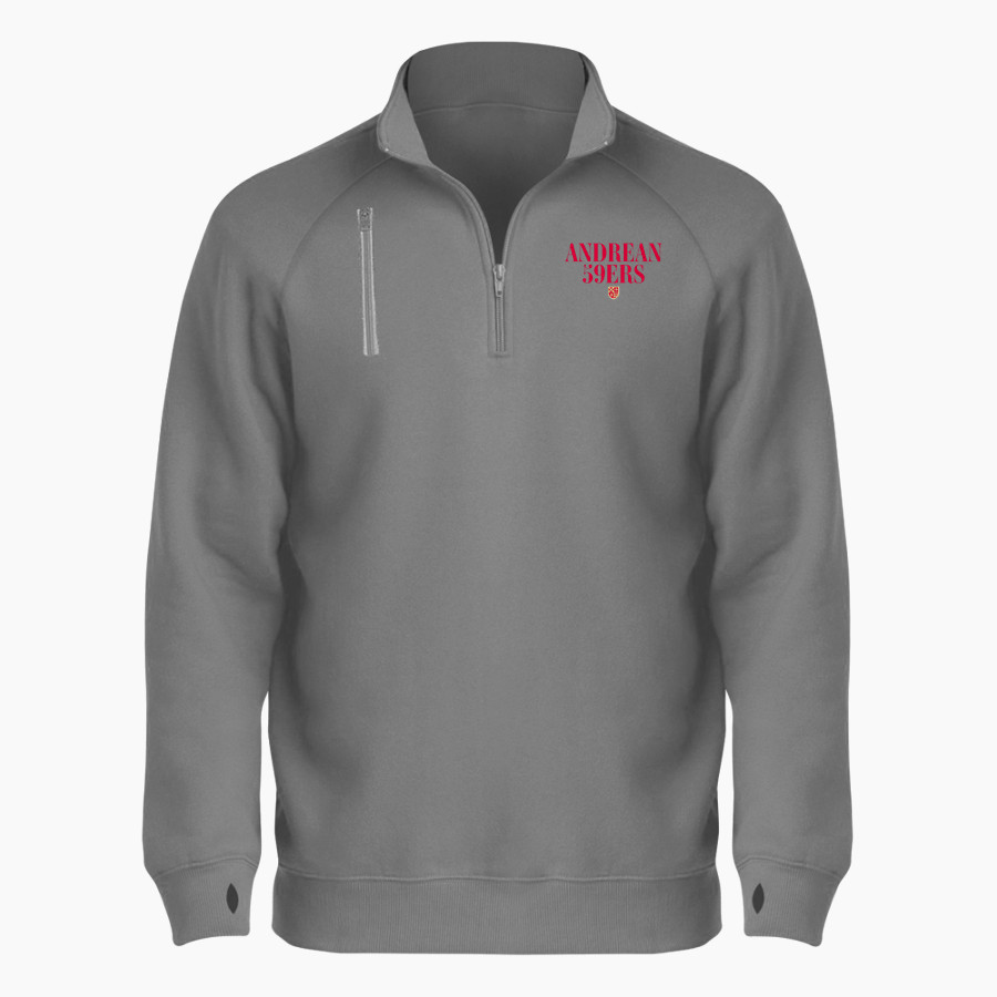 Andrean 59ers <span class="pdp-name-mascot">Andrean 59ers</span> BSN SPORTS Men's Cotton Rich Fleece 1/4 Zip