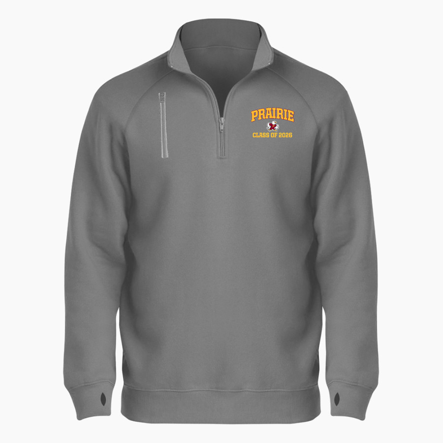 Prairie Falcons <span class="pdp-name-mascot">Prairie Falcons</span> BSN SPORTS Men's Cotton Rich Fleece 1/4 Zip