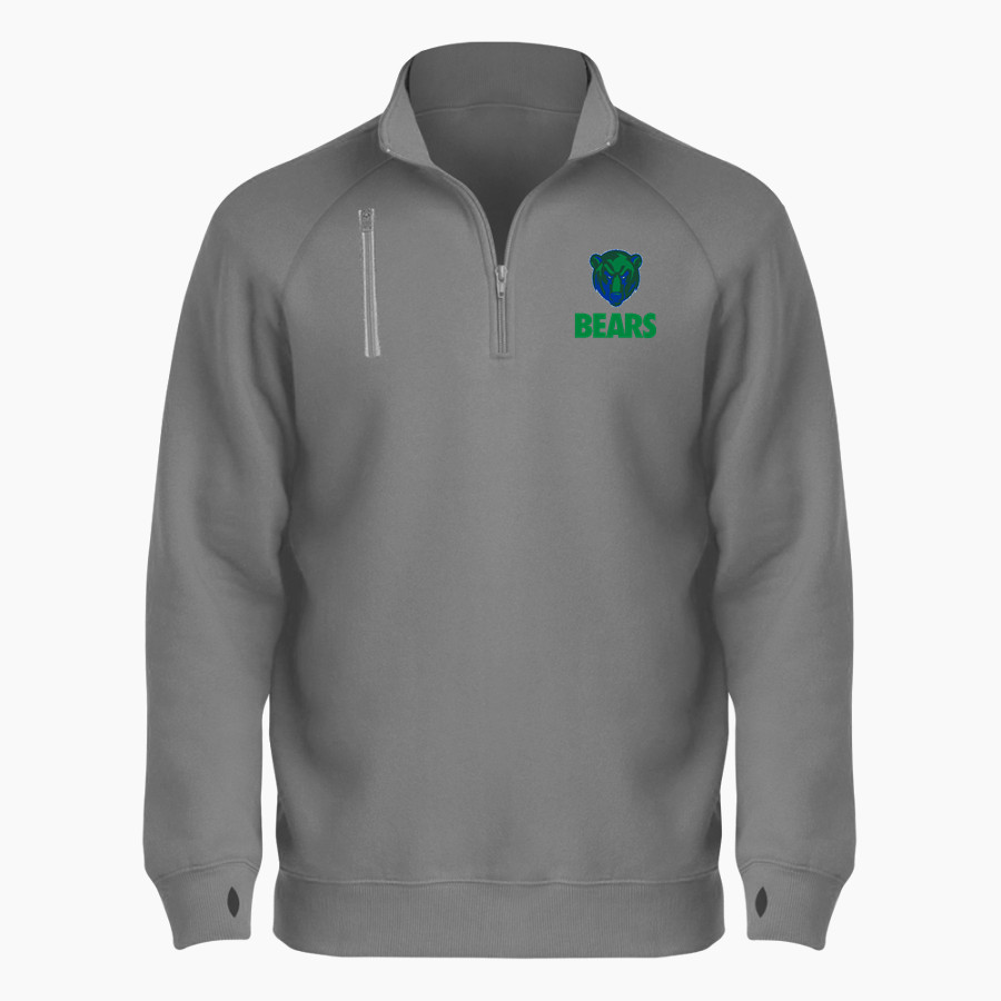 The Blake School BEARS ONLINE STORE <span class="pdp-name-mascot">Blake Bears</span> BSN SPORTS Men's Cotton Rich Fleece 1/4 Zip