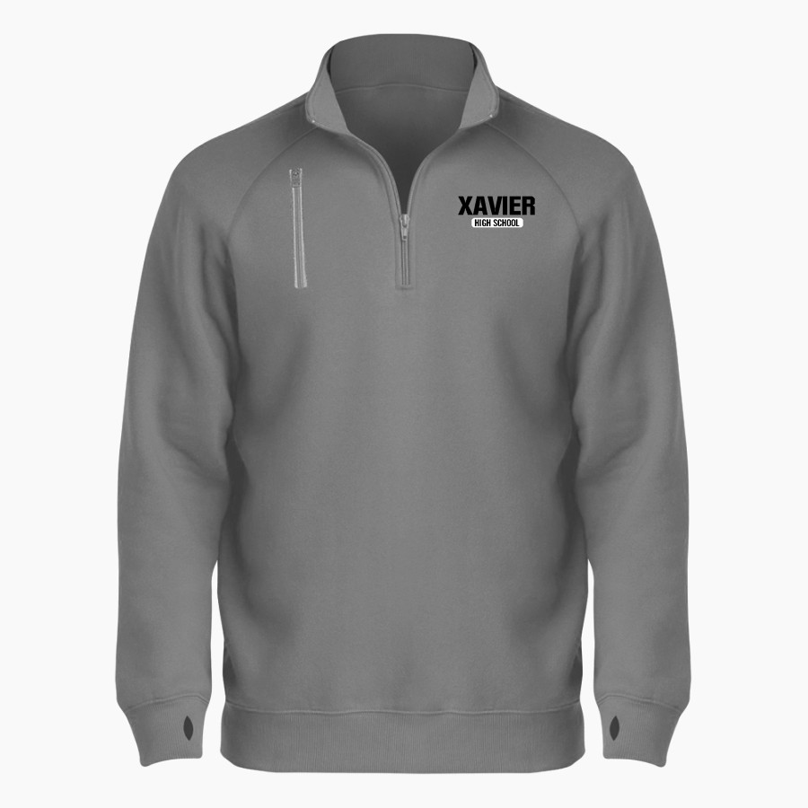 Xavier Falcons <span class="pdp-name-mascot">Xavier Falcons</span> BSN SPORTS Men's Cotton Rich Fleece 1/4 Zip