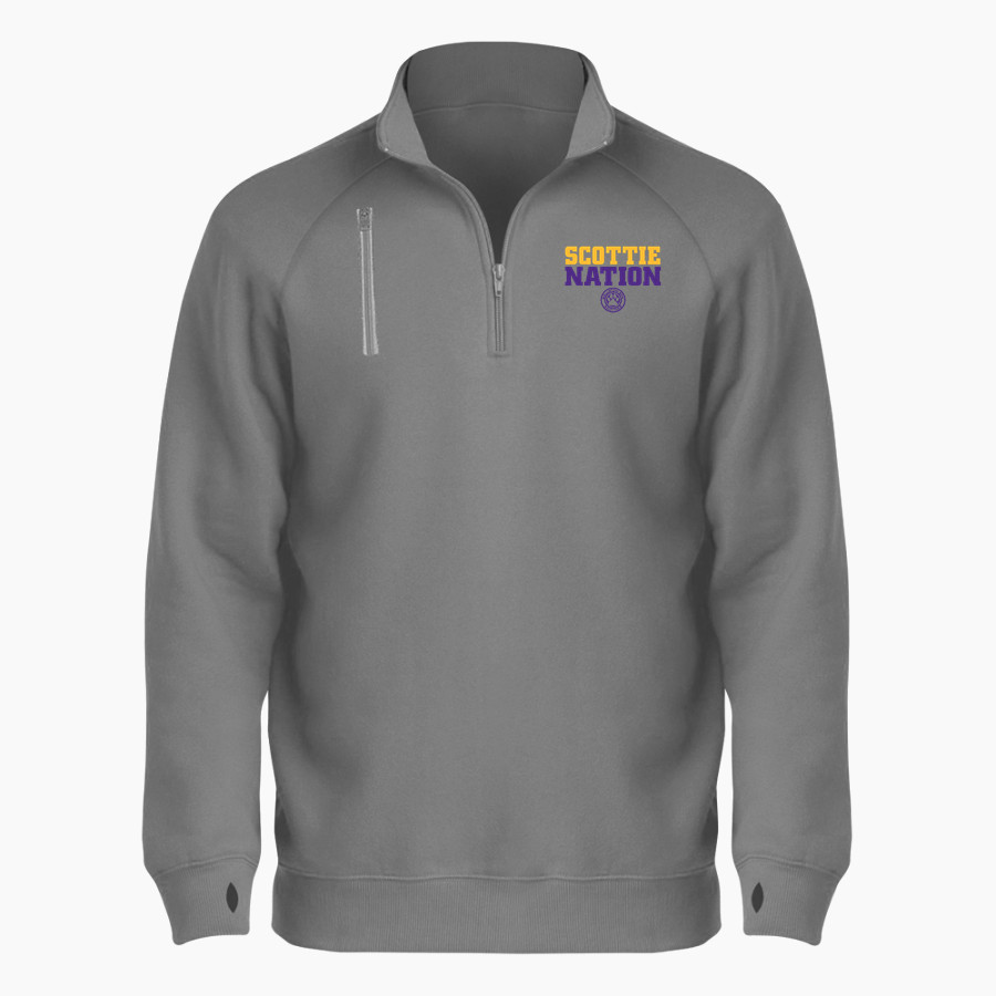 Ballston Spa Scotties The Official Online Store BSN SPORTS Men's Cotton Rich Fleece 1/4 Zip