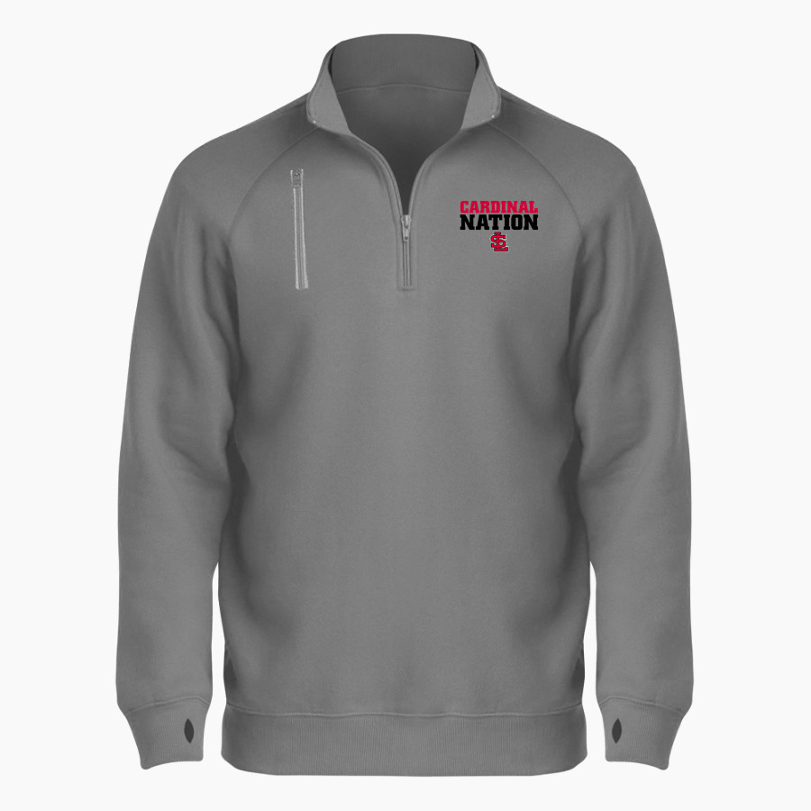 SOUTH LAUREL HIGH SCHOOL CARDINALS <span class="pdp-name-mascot">SOUTH LAUREL CARDINALS</span> BSN SPORTS Men's Cotton Rich Fleece 1/4 Zip