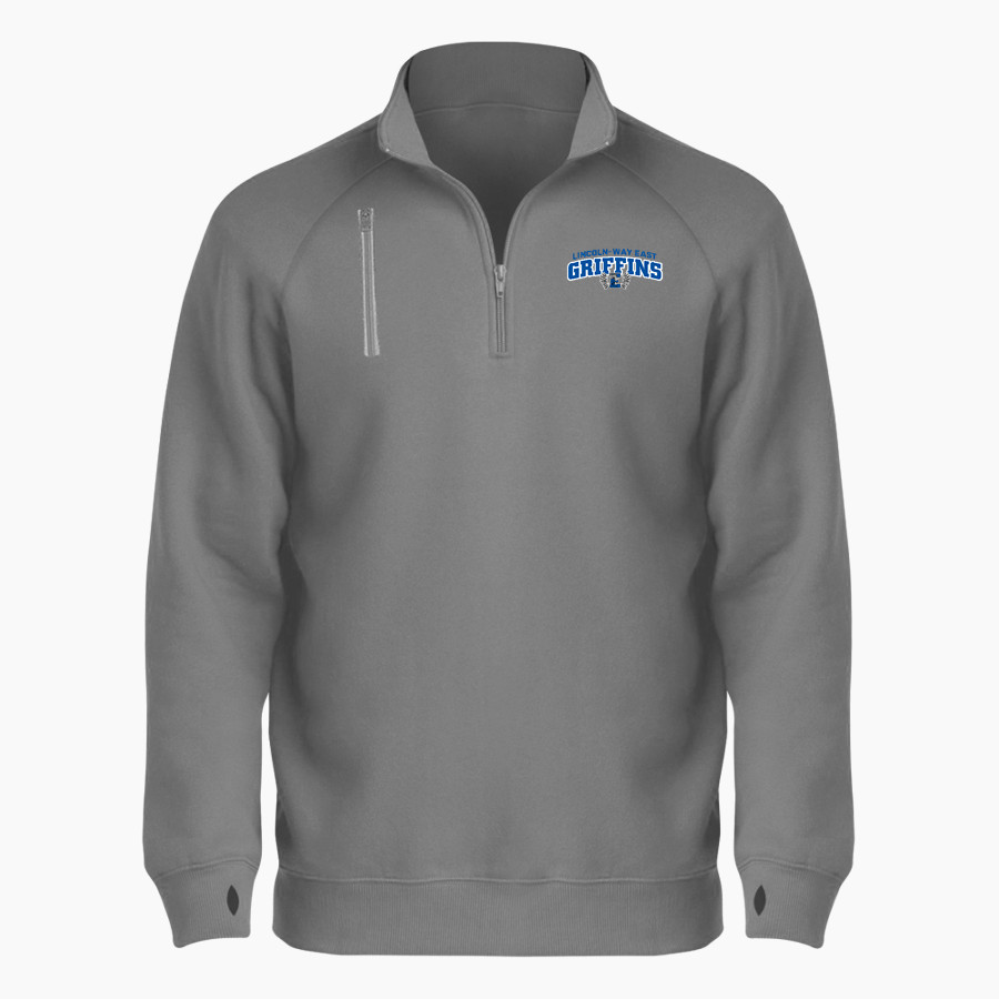 Lincoln-Way East Griffins <span class="pdp-name-mascot">Lincoln Way East High School Griffins</span> BSN SPORTS Men's Cotton Rich Fleece 1/4 Zip