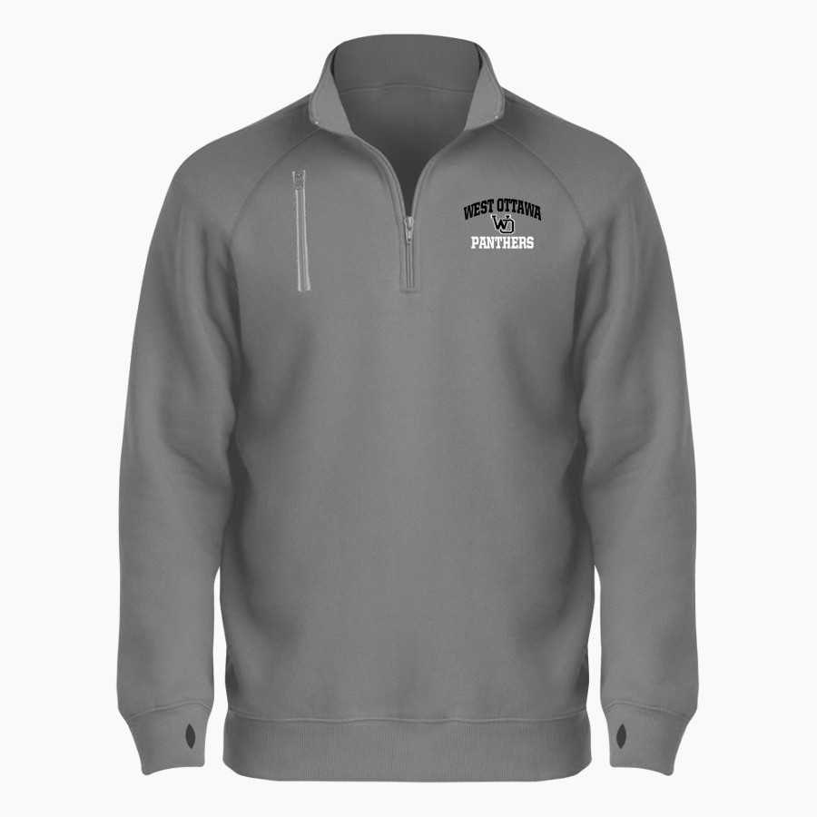 West Ottawa Panthers BSN SPORTS Men's Cotton Rich Fleece 1/4 Zip