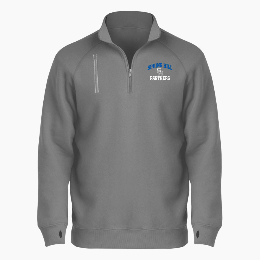 Spring Hill Panthers <span class="pdp-name-mascot">Spring Hill Panthers</span> BSN SPORTS Men's Cotton Rich Fleece 1/4 Zip