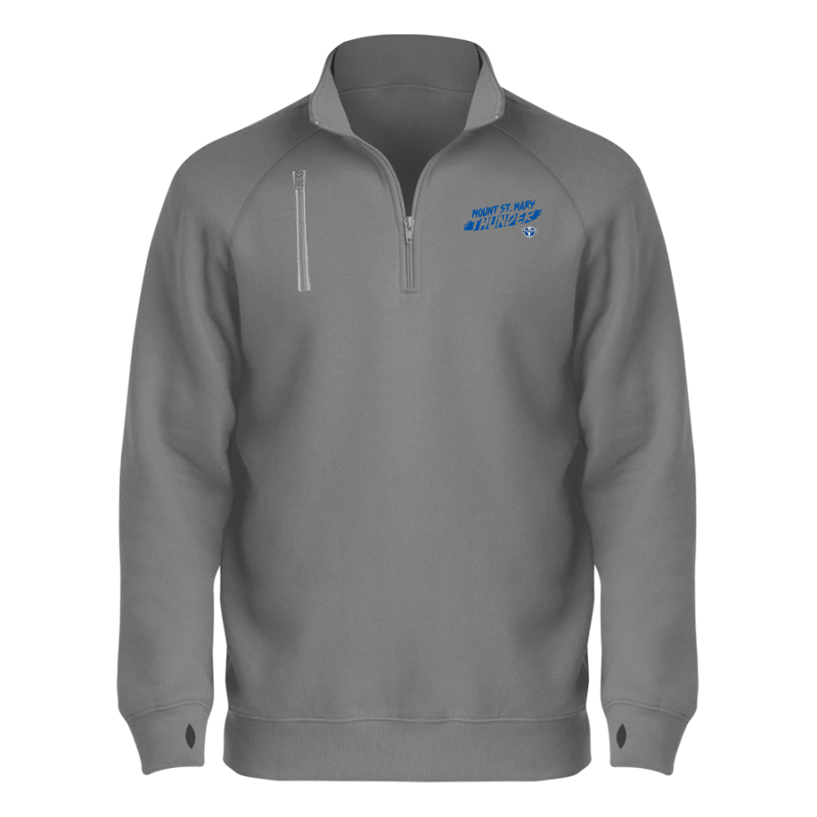 Mount St. Mary Academy believe in the boom <span class="pdp-name-mascot">Mount Saint Mary Academy Thunder</span> BSN SPORTS Men's Cotton Rich Fleece 1/4 Zip