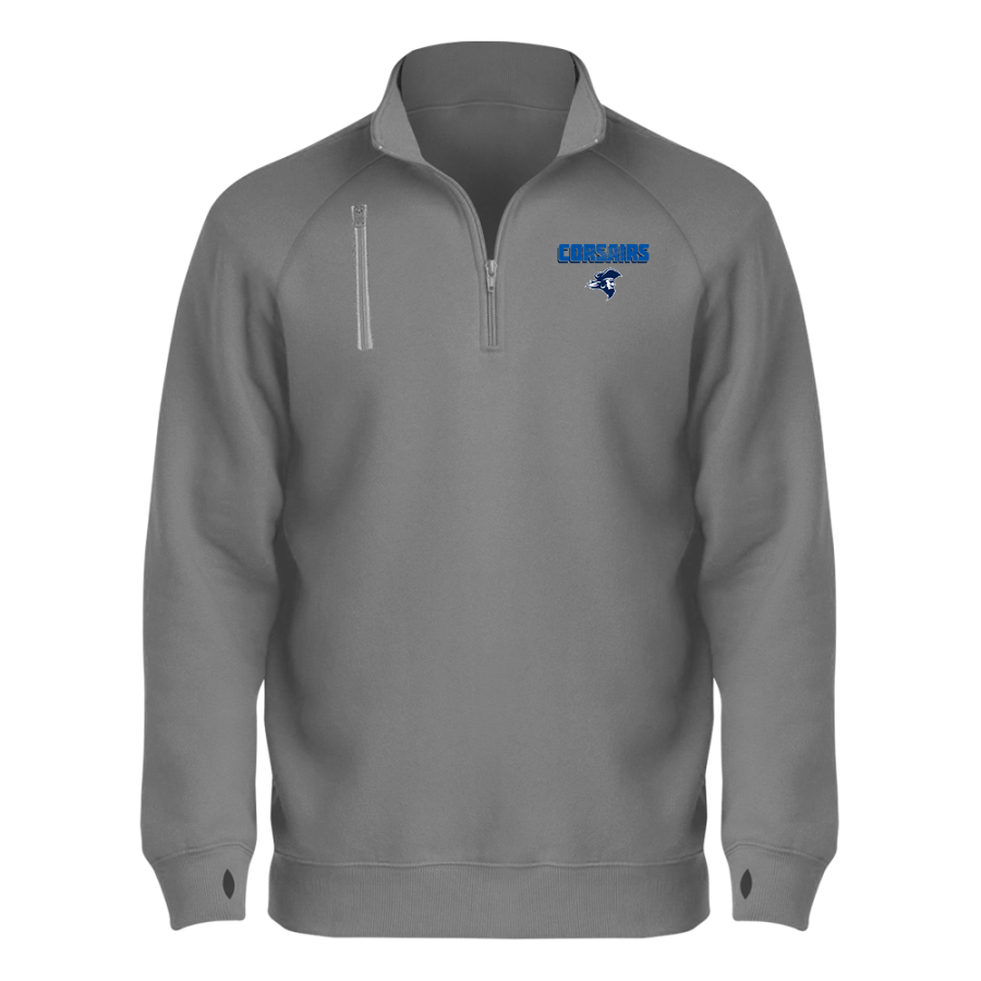 Santa Monica Corsairs <span class="pdp-name-mascot">Santa Monica College Corsairs</span> BSN SPORTS Men's Cotton Rich Fleece 1/4 Zip